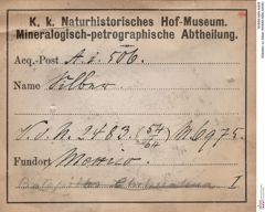 Etiketten zu Silber (NHMW-MIN-Ai506)
